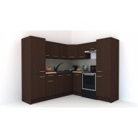 Bucatarie de Colt GENA NEW 12 DR. 210-230, Fara Corp de Cuptor, Wenge / Decor 8548